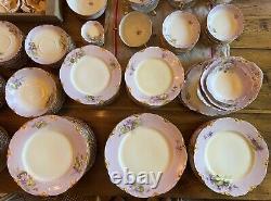 Set of 243 Pieces Antique Haviland Limoges 1893 model Ranson withcustom Hand Decor