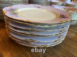 Set of 243 Pieces Antique Haviland Limoges 1893 model Ranson withcustom Hand Decor