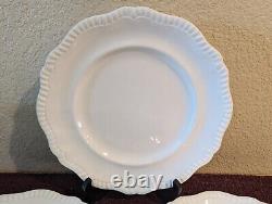Set of 3 Copeland Spode Gadroon Dinner Plates Off White Scalloped Rope Edge