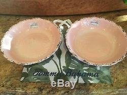 Set of (30) Tommy Bahama Melamine Pink Rustic Crackle Serving Bowls Dinner Plate