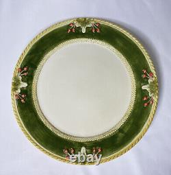 Set of 4 Hawthorne Green by Fitz & Floyd Berries & Leaves Dinner Plates 11-1/4