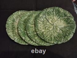 Set of 4 Italy Made Leaf Cabbage Plates