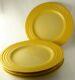 Set Of 4 Le Creuset Yellow Soleil 12 Dinner Plates