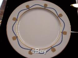 Set of 4 Tiffany China 10 1/4 Dinner Plates-L. C. T. Pattern