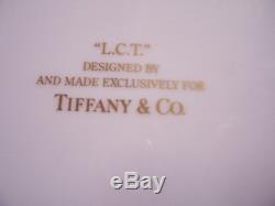 Set of 4 Tiffany China 10 1/4 Dinner Plates-L. C. T. Pattern