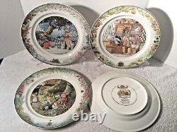 Set of 4 Villeroy & Boch Foxwood Tales Dinner Plates