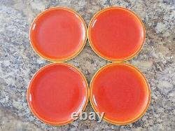 Set of 4 Williams Sonoma Jars France Cantine Orange 10 1/2 Dinner Plates