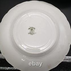 Set of 5 Geneva Green Gold New Wharf Pottery Semi Porcelain Dinner Plate 9.75