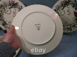 Set of 5 Lenox 1995 Winter Greetings Dinner Plates 10 7/8 Wide