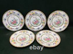 Set of 5 Minton B796 Bright Floral Asian Style Dinner Plates 10