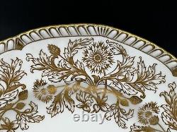 Set of (5) Royal Crown Derby BROCADE 10.5 Gold Bone China Dinner Plates