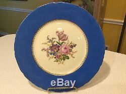 Set of 6 Baronet 10&3/4 Dinner Plates Czechoslovakia Bohemia Blue
