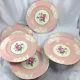 Set Of 6 Copeland Spode Pink White Maritime Rose 10.75 Dinner Plates Lot Rare