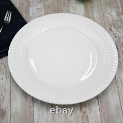 Set of 6 DINNER PLATE 10 25.5 CM White