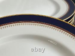 Set of 6 Fitz & Floyd STARBURST Cobalt Dinner Plates