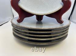 Set of 6 Jars France TOURRON GRIS ENCORE Dinner Plates France