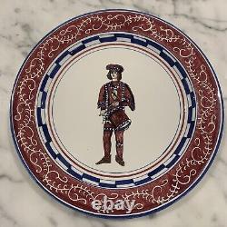 Set of 6 Palio di Siena Contrade Ceramic 10.75 Drummer Dinner Plates