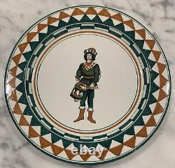 Set of 6 Palio di Siena Contrade Ceramic 10.75 Drummer Dinner Plates