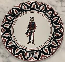 Set of 6 Palio di Siena Contrade Ceramic 10.75 Drummer Dinner Plates