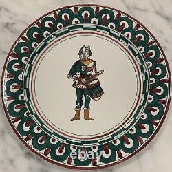 Set of 6 Palio di Siena Contrade Ceramic 10.75 Drummer Dinner Plates