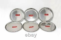 Set of 6 Stainless Steel Kitchen Dinner Serving Dinnerware & Serveware Plates