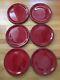 Set Of 6 Vietri Italy Rosso Vecchio Red Dinner Plates