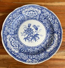 Set of 6 Vintage Spode The Blue Room Collection Dinner Plates 10 1/4 Blue White