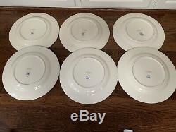 Set of 6 Williams Sonoma Tartan Plaid Xmas Charger 12.50 Large Dinner Plates