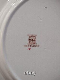 Set of 7 Copeland Spode BUTTERCUP Dinner Plates Made in England Old Marks