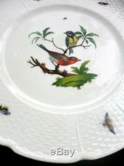 Set of 7 Limoges France Les Oiseaux Dinner Plate A Raynaud et Cie Porcelain