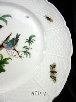Set of 7 Limoges France Les Oiseaux Dinner Plate A Raynaud et Cie Porcelain