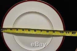 Set of 7 Minton Fine Bone China SATURN Red Royal Doulton Dinner Plate 10 3/4