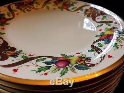 Set of 8 BRAND NEW Lenox Holiday Tartan China Dinner Plates 10 3/4 Inch