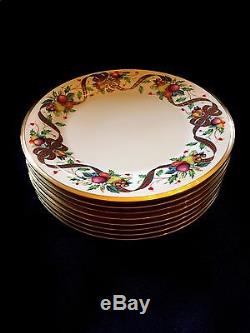 Set of 8 BRAND NEW Lenox Holiday Tartan China Dinner Plates 10 3/4 Inch