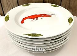 Set of 8 Cordon Blue Bia Dinner Lobster Plates 11'