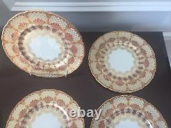 Set of 8 Early Antique LENOX DINNER PLATES Exceptional Heavy Gold #E344R