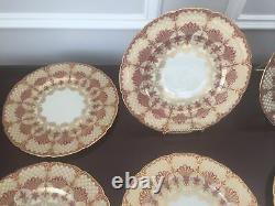 Set of 8 Early Antique LENOX DINNER PLATES Exceptional Heavy Gold #E344R