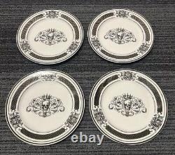 Set of 8-Grace Teaware Halloween Skull King Crown Dinner 10 & 8 Plates NEW