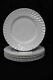 Set Of 8 Vintage Royal Doulton Cascade #h5073 White Swirl Dinner Plates, England
