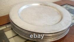 Set of 8 Vintage Wilton Columbia PA RWP Armetale Pewter 11 Dinner Plate USA'76