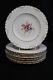 Set Of 9 Vintage Royal Crown Derby Ashby 10 3/8 Bone China Dinner Plates Mint