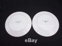 Set of Four (4) MacKenzie-Childs Courtly Check Enamel Dinner Plates
