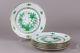 Set Of Six Herend Indian Basket Green Dinner Plates, 6 Pieces, #524/fv