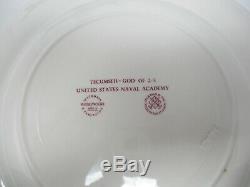 Set of Six MINT Wedgwood Naval Academy Dinner Plates, Includes Tecumseh, 1957