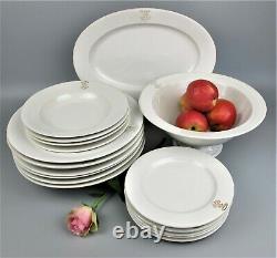 Shabby Chic off-white Dinner Service Set for 6. Plates etc. French antique style