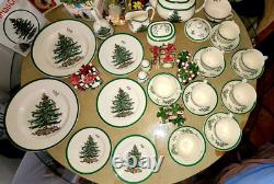 Spode Christmas 40-Piece Mega Dinner Set w. Large Christmas Tree & Serving Dish