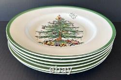 Spode Christmas Tree Dinner Plates 10 1/2 Set Of 6