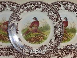 Spode England Woodland Pheasant 10 5/8 Dinner Plates Set Of 6