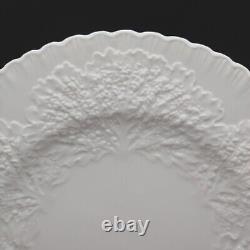 Spode Savoy Dinner Plate Set of 4 10.5 White No Trim Embossed Cabbage Leaf B