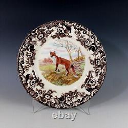 Spode Woodland Set Of 6 Dinner Plates- 5 Different Dog Designs+ Red Fox